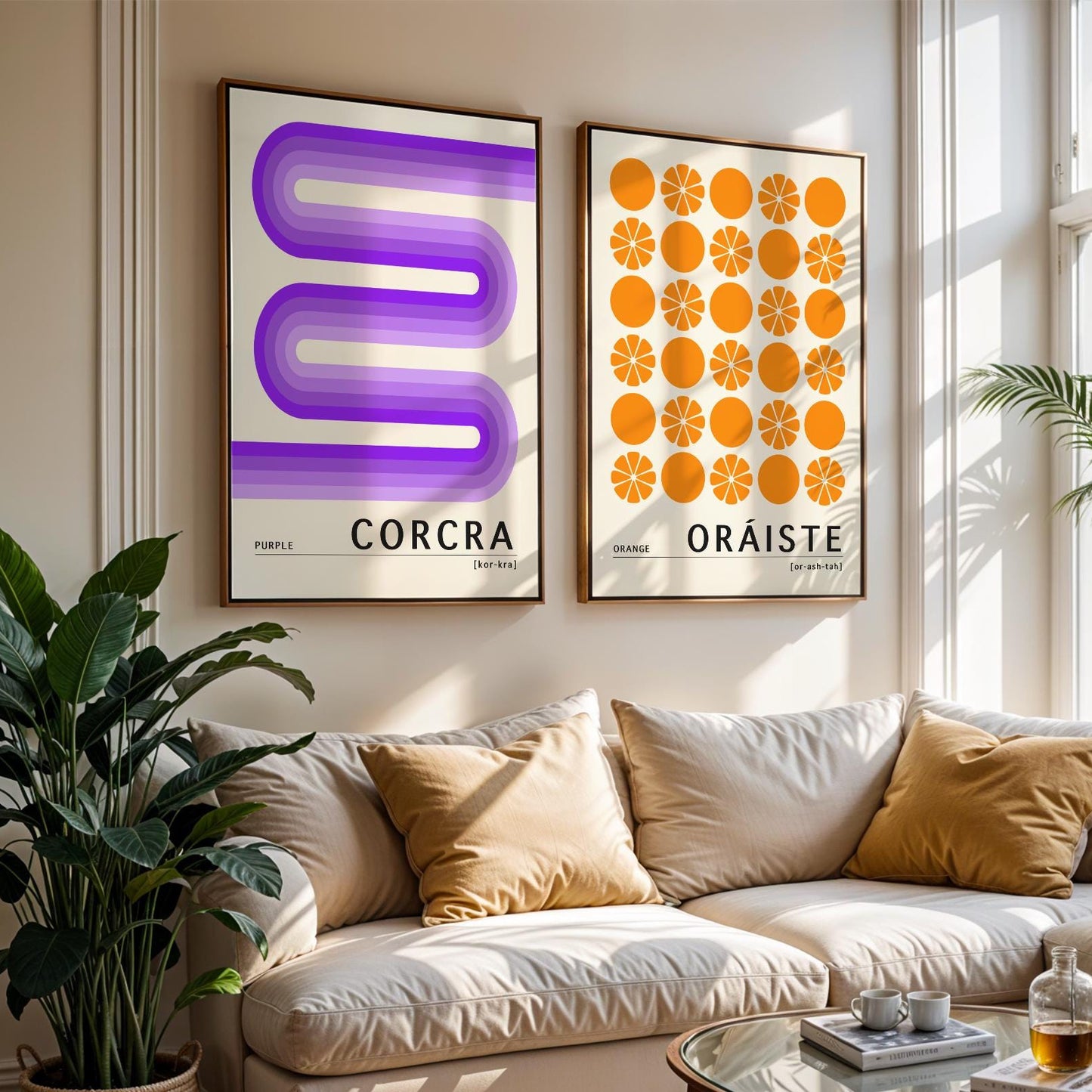 Orange Irish Print - Oráiste. Irish colour art