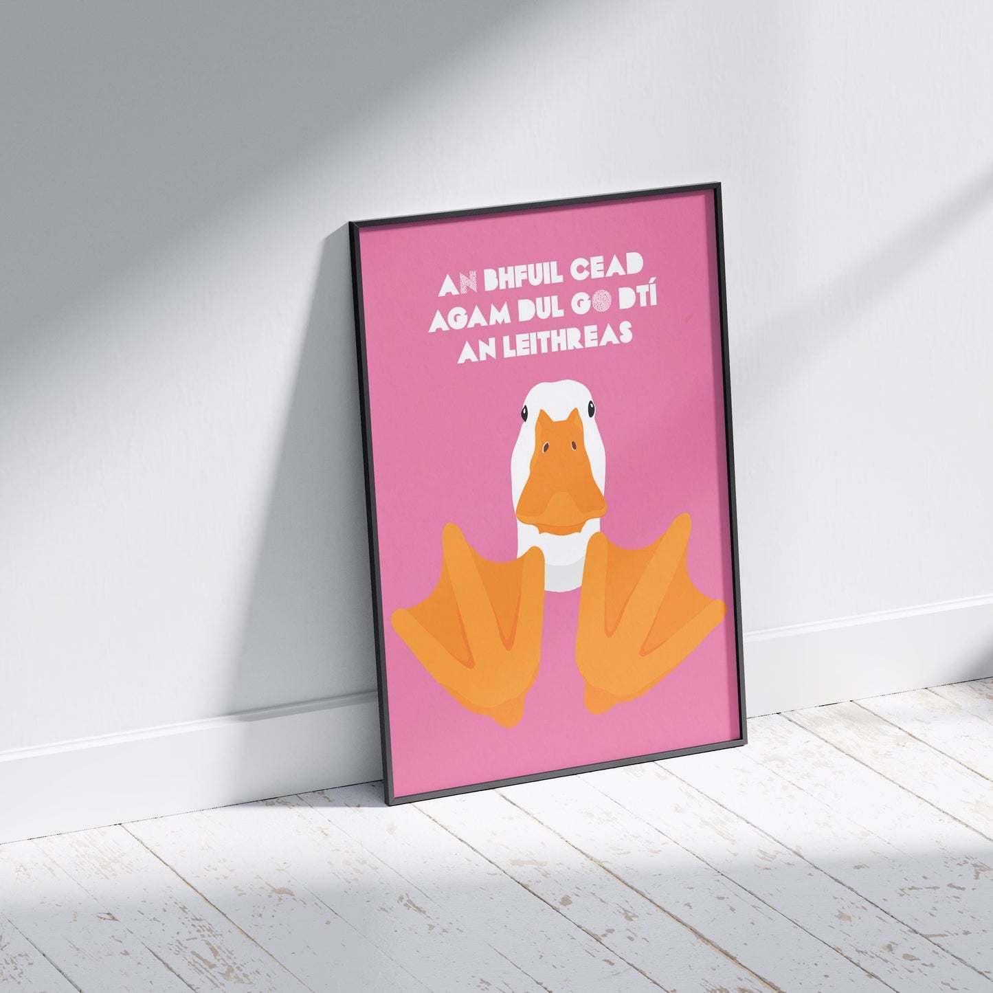 Funny Irish Toilet Print: An bhfuil cead agam dul go dtí an leithreas