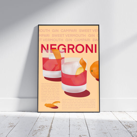 Negroni Print | Cocktail Poster