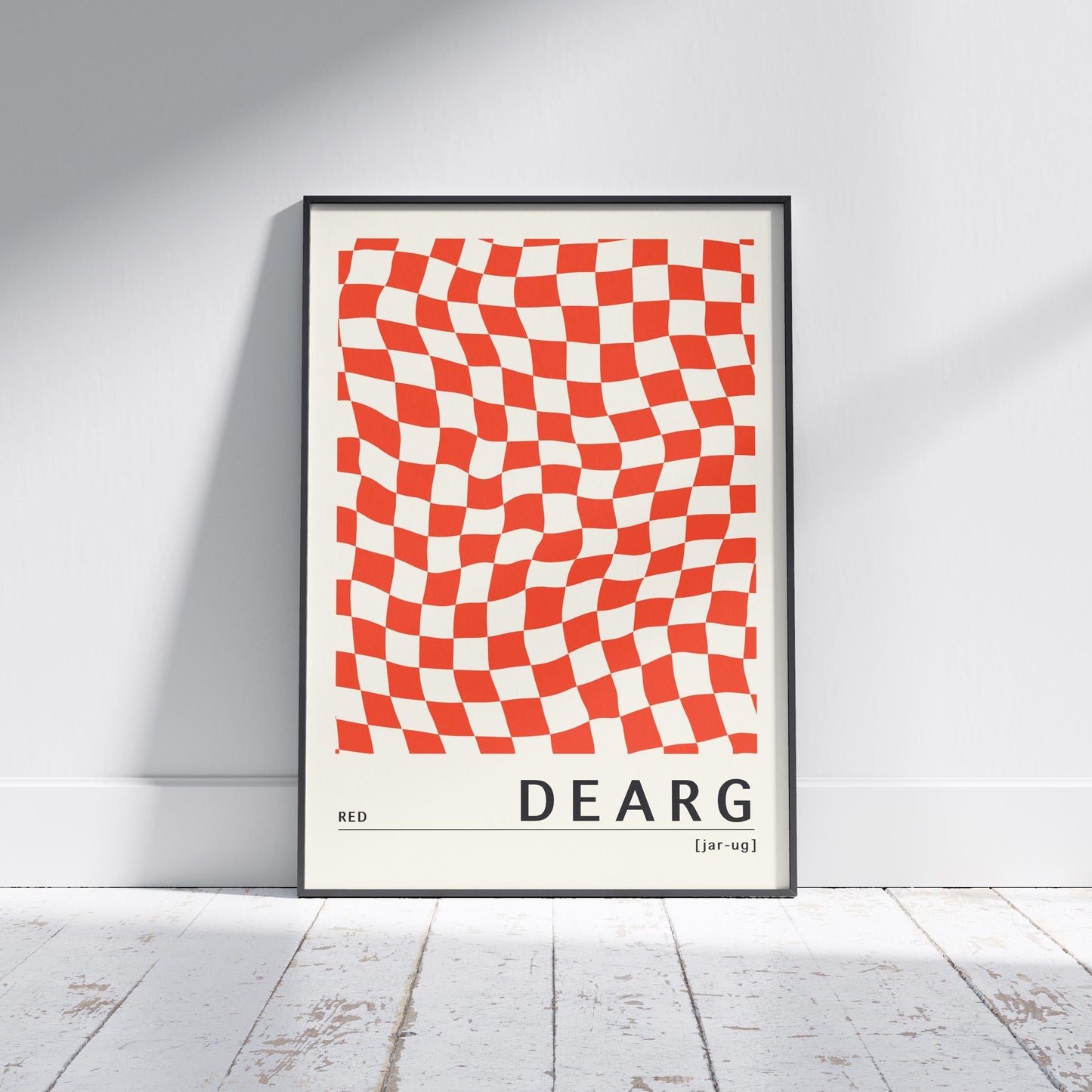 Red Irish Print - Dearg. Irish colour art