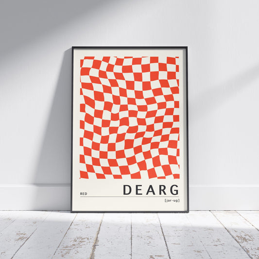 Red Irish Print - Dearg. Irish colour art