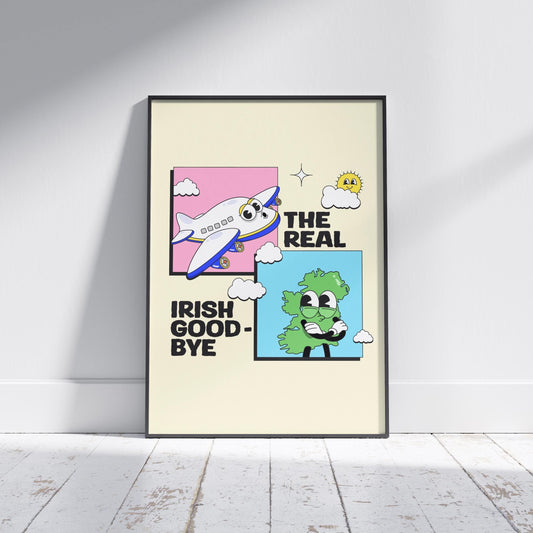 Retro Irish Print | The Real Irish Goodbye | Ireland Art