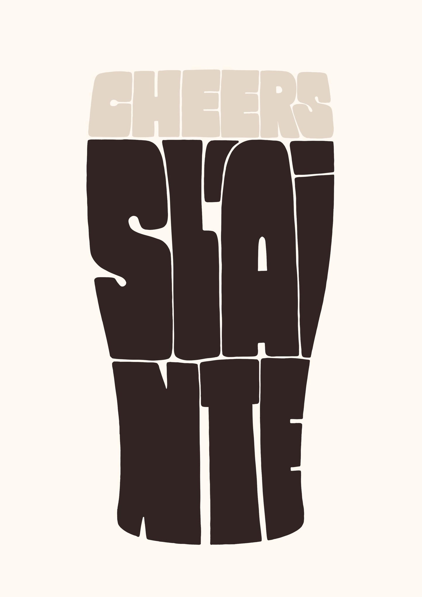 Guinness Cheers Sláinte Print: Irish Home Decor