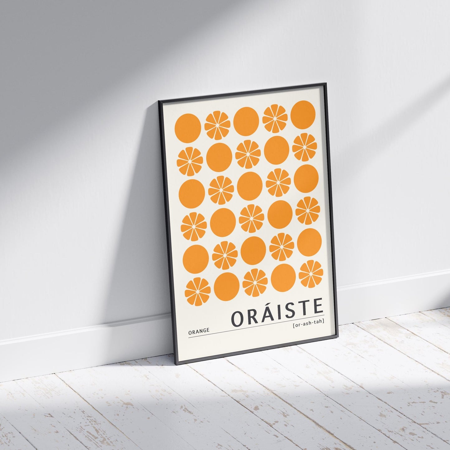 Orange Irish Print - Oráiste. Irish colour art