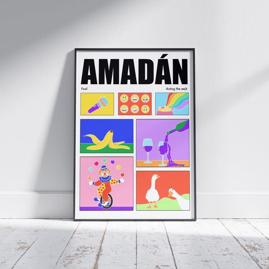 Amadán Irish Print: Colorful Ireland Wall Art