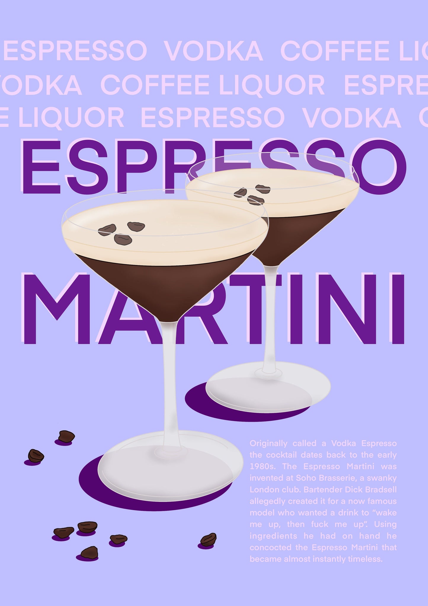 Espresso Martini Print | Cocktail Poster