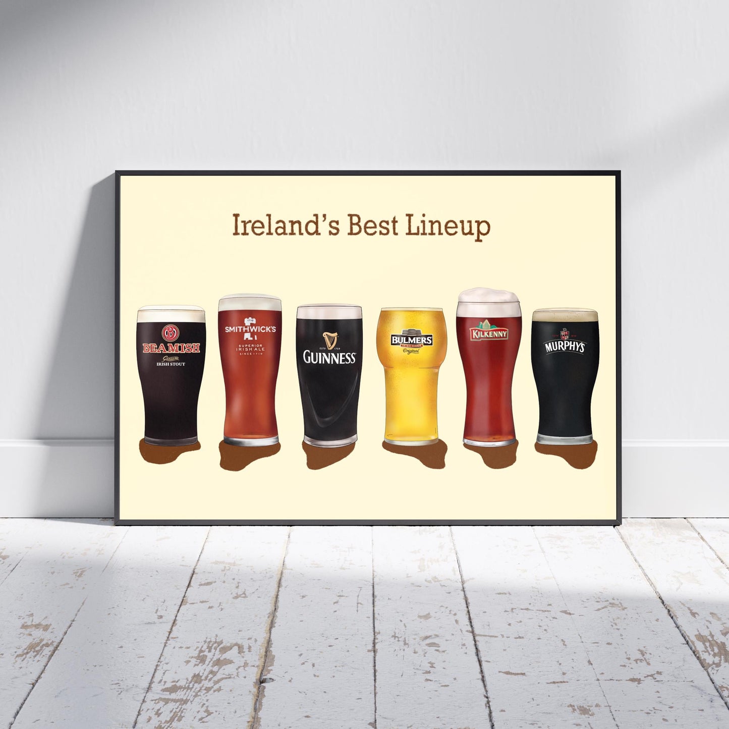 Irish Beer Pints Art Print | Ireland Bar Decor