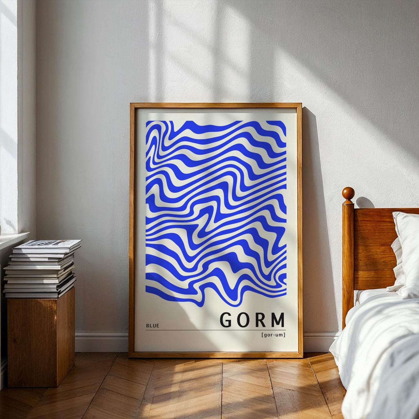 Blue Irish Print - Gorm. Irish colour art